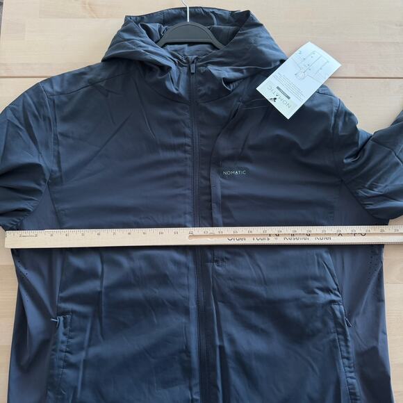 Nomatic Outset Jacket Mens XXL Navy Hoodie Full Zip Lightweight Travel Pillow - Picture 10 of 11